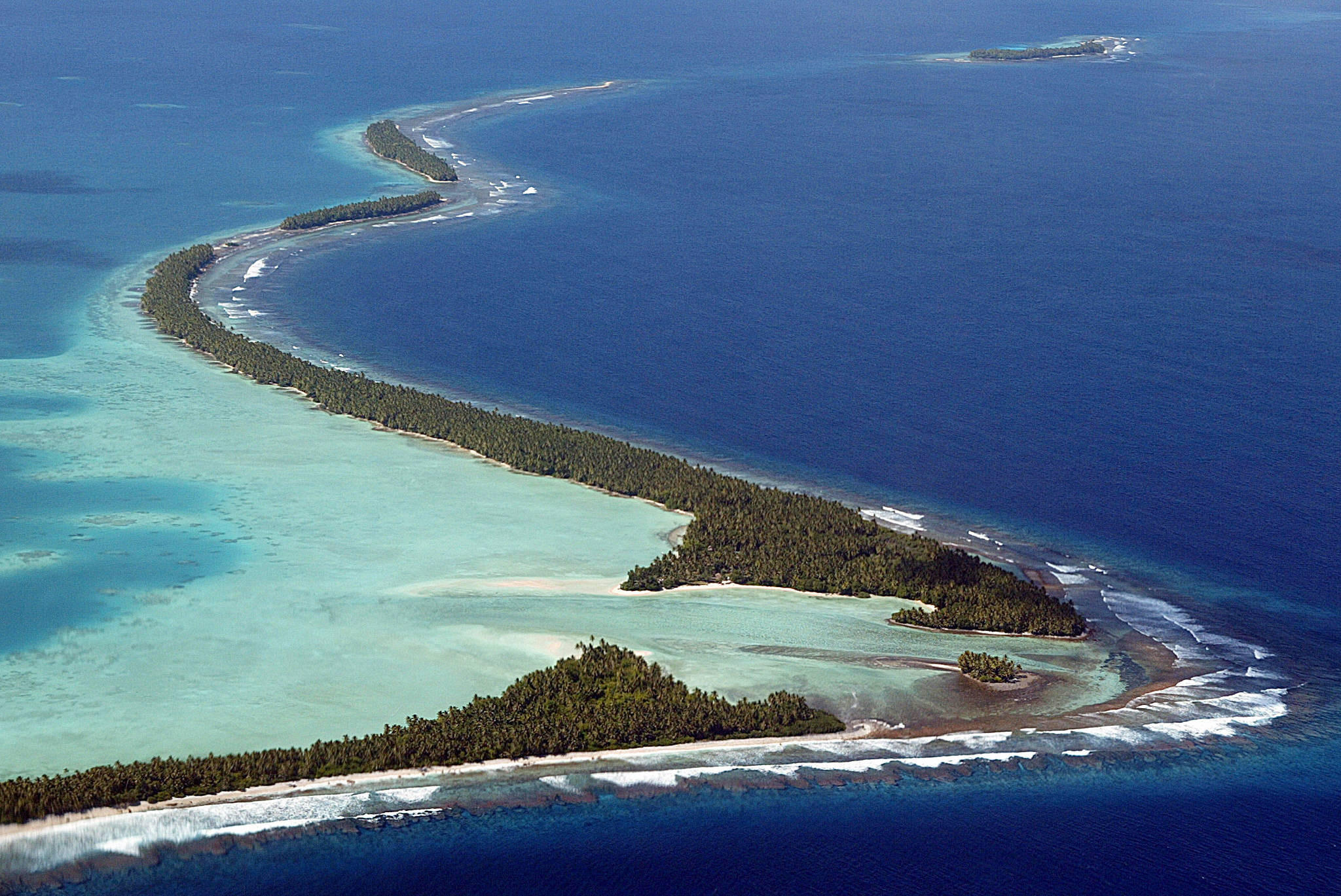 The Funafuti Atoll in the Pacific.