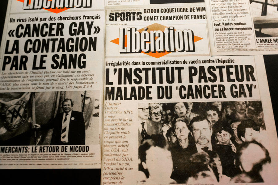 French Press, Old Newspapers Headlines, "Gay Cancerª Archives, Liberation, June 1983
