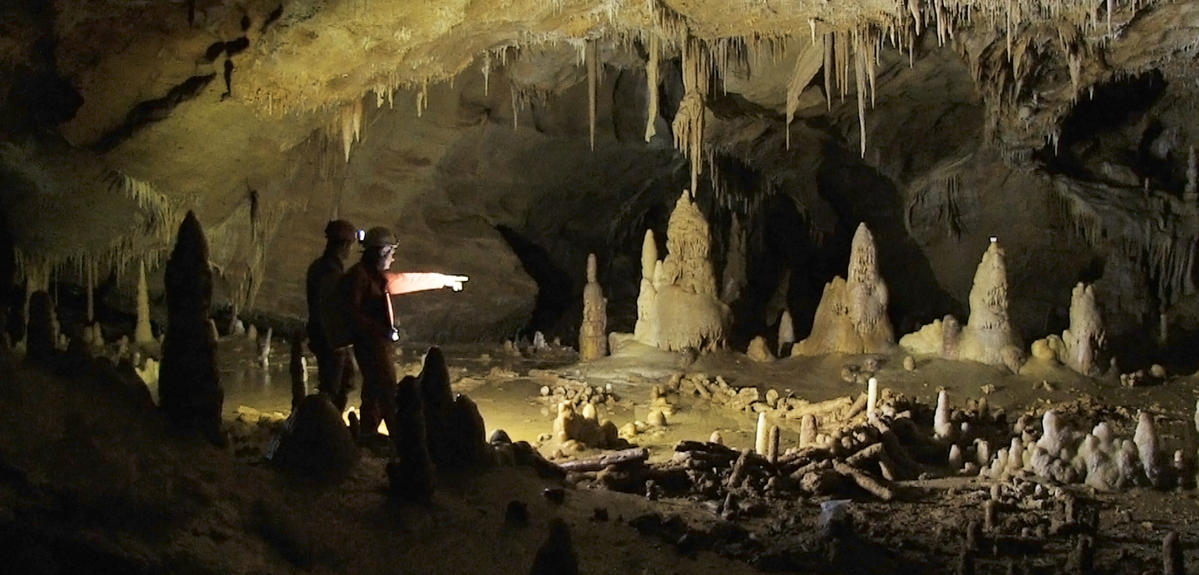 Explorers in a cave